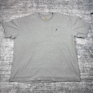 Carhartt Men's Gray Pocket T-Shirt Men's Size 3XL Original Fit Short Sleeve